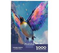 Jigsaw Puzzles for Adults 1000 Piece Flying Penguin With Wings Puzzle for Adults Relaxing Games Hand Speed Race Fun Activities at Home 52x38cm/1000pcs