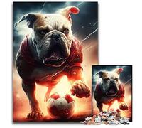 Jigsaw Puzzles for Adults 1000 Piece Football Dog NeonImpossible Jigsaw Puzzles for Adults Birthday Gift Idea Challenging Brain Teaser Game 1000 PCS(38x26cm)