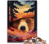 Jigsaw Puzzles for Adults 1000 Piece Forest Brown Bear Learning Educational Toys Fun at Home Activities, Birthday Present,Travel Gifts 50x75cm