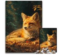 Jigsaw Puzzles for Adults 1000 Piece Forest Fox Wooden Puzzles Perfect for Christmas, Halloween, Easter, New Year 50X75CM