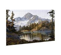 Jigsaw Puzzles for Adults 1000 Piece Forest Jigsaw Puzzle-Colourful, Challenging Game/Brainteasing Adult Jigsaws, The Whole 3D Jigsaw Gifts for Women, Men Beautiful Decoration-Lake fr0-247