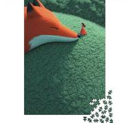 Jigsaw Puzzles for Adults 1000 Piece Fox And Girl in Forest Puzzles for Adults Relaxing Games A Work of Art Fun Activities at Home 38x26cm/1000pcs