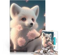 Jigsaw Puzzles for Adults 1000 Piece fox baby Lernspiel-Herausforderungsspielzeug Lernspiel für Geburtstag, Weihnachten38x26cm