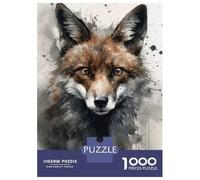 Jigsaw Puzzles for Adults 1000 Piece Fox Wild Charm Watercolor Puzzle for Adults Brain Teaser Game Presents for Women Fun Activities at Home 70x50cm/1000pcs