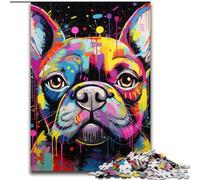 Jigsaw Puzzles for Adults 1000 Piece French Bulldog Graffiti Jigsaw Puzzles for Adults, 1000 Piece Making It A Great Gift for Family Fun (Size 26x38 cm)