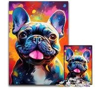 Jigsaw Puzzles for Adults 1000 Piece French Bulldog Nebula Impossible Jigsaw Puzzles for Adults DIY Home Decor Gift, Adult Brain Teaser 50x75CM/19.68x29.52inch