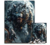 Jigsaw Puzzles for Adults 1000 Piece Full Moon Werewolf Fury Impossible Jigsaw Puzzles for Adults Challenging DIY Brain Teaser for Teenagers 1000 PCS(38x26cm)