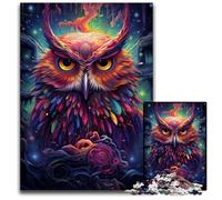 Jigsaw Puzzles for Adults 1000 Piece Future Colorful Psychedelic Owl Puzzles for Adults Interactive Family Game DIY Home Decor Brain Challenge Gift 1000 PCS(38x26cm)