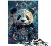 Jigsaw Puzzles for Adults 1000 Piece Galactic Panda Dreamcatcher Educational Game Presents for Women Educational Toy Every Piece Is Unique Size 38x52cm