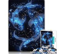 Jigsaw Puzzles for Adults 1000 Piece Galactic Pisces 1000 Pieces for Adults,Artistic Wall Decor & Birthday Gift Idea for Friends, Home Office 26x38cm