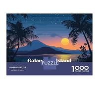 Jigsaw Puzzles for Adults 1000 Piece Galapagos Island, Ecuador at Sunset Adult Puzzles Brain Teaser Game Home Decoration Christmas Birthday Gifts 52x38cm/1000pcs