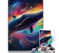 Jigsaw Puzzles for Adults 1000 Piece Galaxies Blue Whales Teenager Jigsaw,family Fun Games Is Ideal As A Gift for The Whole Family 38x26cm