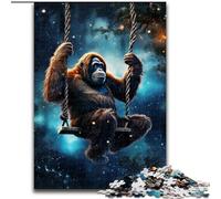 Jigsaw Puzzles for Adults 1000 Piece Galaxies Orangutans Puzzle Brain-Challenging DIY Decorative Game, Family Interactive Toy (size : 50x75cm)