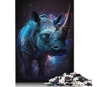 Jigsaw Puzzles For Adults 1000 Piece Galaxy Animal Rhino Puzzle Jigsaw For Adults Challenging Game 1000pcs (75x50cm)