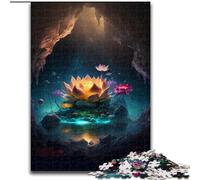 Jigsaw Puzzles for Adults, 1000 Piece Galaxy Art Lotus Jigsaw Gift DIY Fun Suitable for Home Living Room Office Decoration (size : 50x75cm)