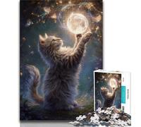 Jigsaw Puzzles for Adults 1000 Piece Galaxy Cat Adult Jigsaw,Decompressing Intellectual Educational Toy Birthday Gift (size 38x26cm)