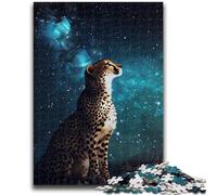 Jigsaw Puzzles for Adults 1000 Piece Galaxy Cheetah Jigsaw,Challenging Game Gifts for Is Ideal As A Gift for The Whole Family (50x75cm)