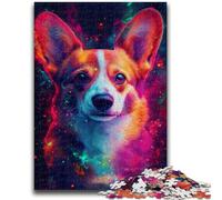 Jigsaw Puzzles for Adults 1000 Piece Galaxy Corgi Family Game Stress Reliever Difficult Challenge Artists Collection, Fine Art 50x75cm