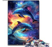 Jigsaw Puzzles for Adults 1000 Piece Galaxy Dolphin Jigsaw for Teenagers, Couples, And Friends for Birthdays, Christmas 50X75CM