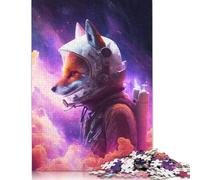 Jigsaw Puzzles for Adults 1000 Piece Galaxy Fox Jigsaw Puzzles for Adults for Educational Games Home Decor (75x50cm)