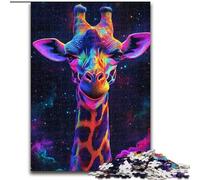 Jigsaw Puzzles for Adults 1000 Piece Galaxy Giraffe Puzzle Family Interactive Game, Ideal for Teenagers, Brain Teaser Gift (size : 50x75cm)