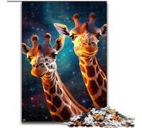 Jigsaw Puzzles for Adults 1000 Piece Galaxy Giraffe Wooden Jigsaw Puzzles for Adults size 50x75cm Brain Teaser Game for Teenagers, Perfect