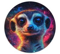 Jigsaw Puzzles for Adults, 1000 Piece Galaxy Meerkat 1000 Pieces Round Puzzles for Adults DIY Art Decor, 1000pcs (67.5x67.5cm)
