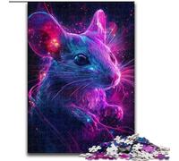 Jigsaw Puzzles for Adults, 1000 Piece Galaxy Mouse Puzzle Made of Wood,Perfect for Halloween, Christmas, Birthday Gift 1000pcs(50x75cm)