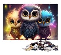Jigsaw Puzzles for Adults 1000 Piece Galaxy Owl Impossible Jigsaw Puzzles for Adults Ideal for Family Fun, Relaxation 50x75CM/19.68x29.52inch