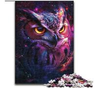 Jigsaw Puzzles for Adults, 1000 Piece Galaxy Owl Jigsaw Puzzle Made of cardboard, Relax & Challenge, Colorful Home Decor Art, for Friends 1000pcs(26x38cm)