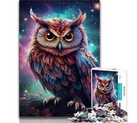 Jigsaw Puzzles for Adults 1000 Piece Galaxy Owl,Learning Educational Toys Family Games Educational Game for Birthday,Chrismas (75x50cm)