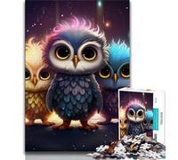 Jigsaw Puzzles for Adults 1000 Piece Galaxy Owl,Learning Educational Toys Family Games Educational Game for Birthday,Chrismas (75x50cm)