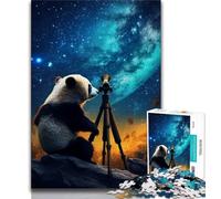 Jigsaw Puzzles for Adults 1000 Piece Galaxy Panda,Learning Educational Toys Family Games Educational Game for Birthday,Chrismas (75x50cm)