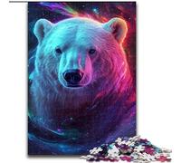 Jigsaw Puzzles for Adults 1000 Piece Galaxy Polar Bear Puzzle Brain Teaser Game for Teenagers, for Family Game Night (size : 50x75cm)