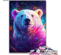 Jigsaw Puzzles for Adults 1000 Piece Galaxy Polar Bear Puzzle Interactive Family Game, Ideal, Family Activity Game (size : 50x75cm)