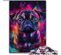 Jigsaw Puzzles for Adults 1000 Piece Galaxy Raccoon Puzzles for Adults size 26x38cm Brain-Challenging DIY Decorative Game, Family Interactive Toy