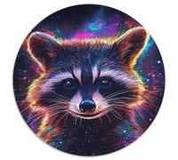 Jigsaw Puzzles for Adults 1000 Piece Galaxy Raccoon Round Puzzles for 1000 Piece Relax & Challenge, Colorful Home Decor Art, for Friends 1000pcs (67.5x67.5cm)