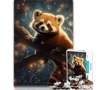 Jigsaw Puzzles for Adults 1000 Piece Galaxy Red Panda,Help The Brain Exercise Addictive Toys to Cultivate Patience Perfect Decoration (38x26cm)