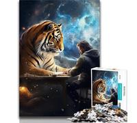 Jigsaw Puzzles for Adults 1000 Piece Galaxy Tiger Piano,Learning Educational Toys Family Games Educational Game for Birthday,Chrismas (38x26cm)
