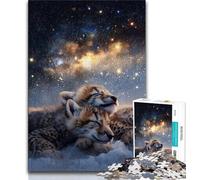 Jigsaw Puzzles for Adults 1000 Piece Galaxy Wolf 1000 Pieces for Teenagers,Challenging Game Toys Wall Decoration Unique Birthday And Xmas Gifts 26x38cm