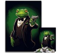 Jigsaw Puzzles for Adults 1000 Piece Gangster FrogWooden Jigsaw Puzzles for Adults HighDifficulty Brain Teaser for Teenagers 1000 PCS(75x50cm)