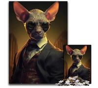 Jigsaw Puzzles for Adults 1000 Piece Gangster Sphinx CatPaper Jigsaw Puzzles for Birthdays And Holidays 1000 PCS(38x26cm)
