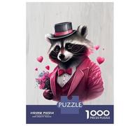 Jigsaw Puzzles for Adults 1000 Piece Gangster Style Raccoon Jigsaw for Adults Fun Games Wall Art Unique Birthday And Xmas Gifts 70x50cm/1000pcs