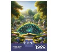 Jigsaw Puzzles for Adults 1000 Piece Garden of Peacocks Fantasy Teenager Puzzles Family Games Pattern Assembly Fun Activities at Home 38x26cm/1000pcs