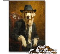 Jigsaw Puzzles for Adults, 1000 Piece Gentleman Golden Retriever Jigsaw Puzzles for Adults 1000 Family Fun Craft, Perfect for Birthdays, Holidays (Size 26x38cm)