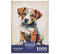 Jigsaw Puzzles for Adults 1000 Piece Geometric Dog Wall Art Print Jigsaw Puzzle Fun Games Birthday Present Unique Birthday And Xmas Gifts 52x38cm/1000pcs