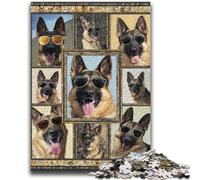 Jigsaw Puzzles for Adults 1000 Piece German Shepherd Collage Challenging Game Toys Deal As Gifts for The Whole Family for Ages 14+ 50x75cm