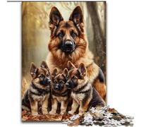 Jigsaw Puzzles for Adults 1000 Piece German Shepherd, Educational Games Home Decoration Is Ideal As A Gift for The Whole Family (Size 26x38cm)