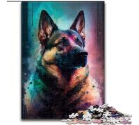 Jigsaw Puzzles for Adults 1000 Piece German Shepherd Jigsaw Puzzles Made of Wood, Challenging Brain Teaser for Teenagers, Family Fun Interactive Game 1000pcs(50x75cm)