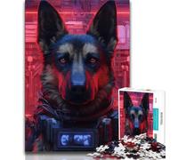 Jigsaw Puzzles for Adults 1000 Piece German Shepherd Puzzles for Adults,Challenging Game for Is Ideal As A Gift for The Whole Family (size 75x50cm)